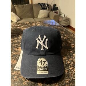 New York Yankees 47 Brand MLB Navy Primary Logo Clean Up Adjustable Hat